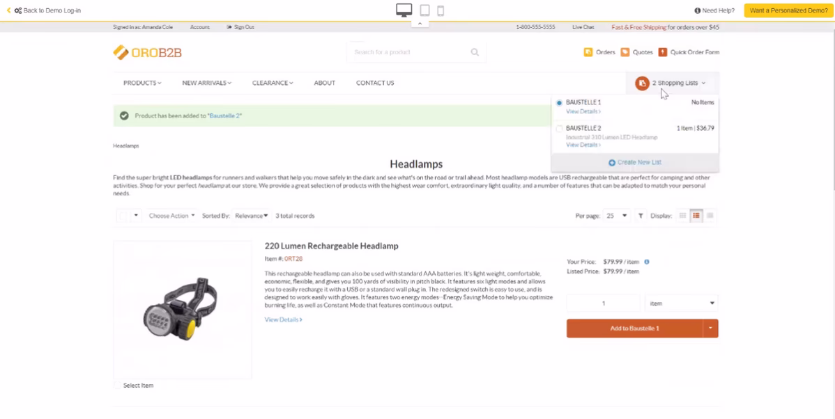 Shoppinglist Beispiel 1