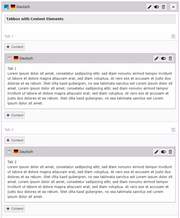 Screenshot des Backends von TYPO3 CMS in der Version 10