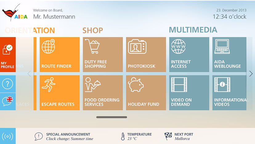 AIDA Bordportal Scrolled AIDA Bordportal Scrolled