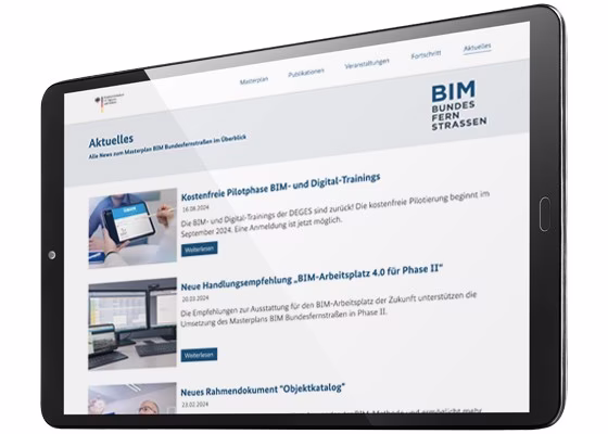 Ergebnis: BIM Bundesfernstraßen - Ministerium für Digitales und Verkehr - TYPO3-Website