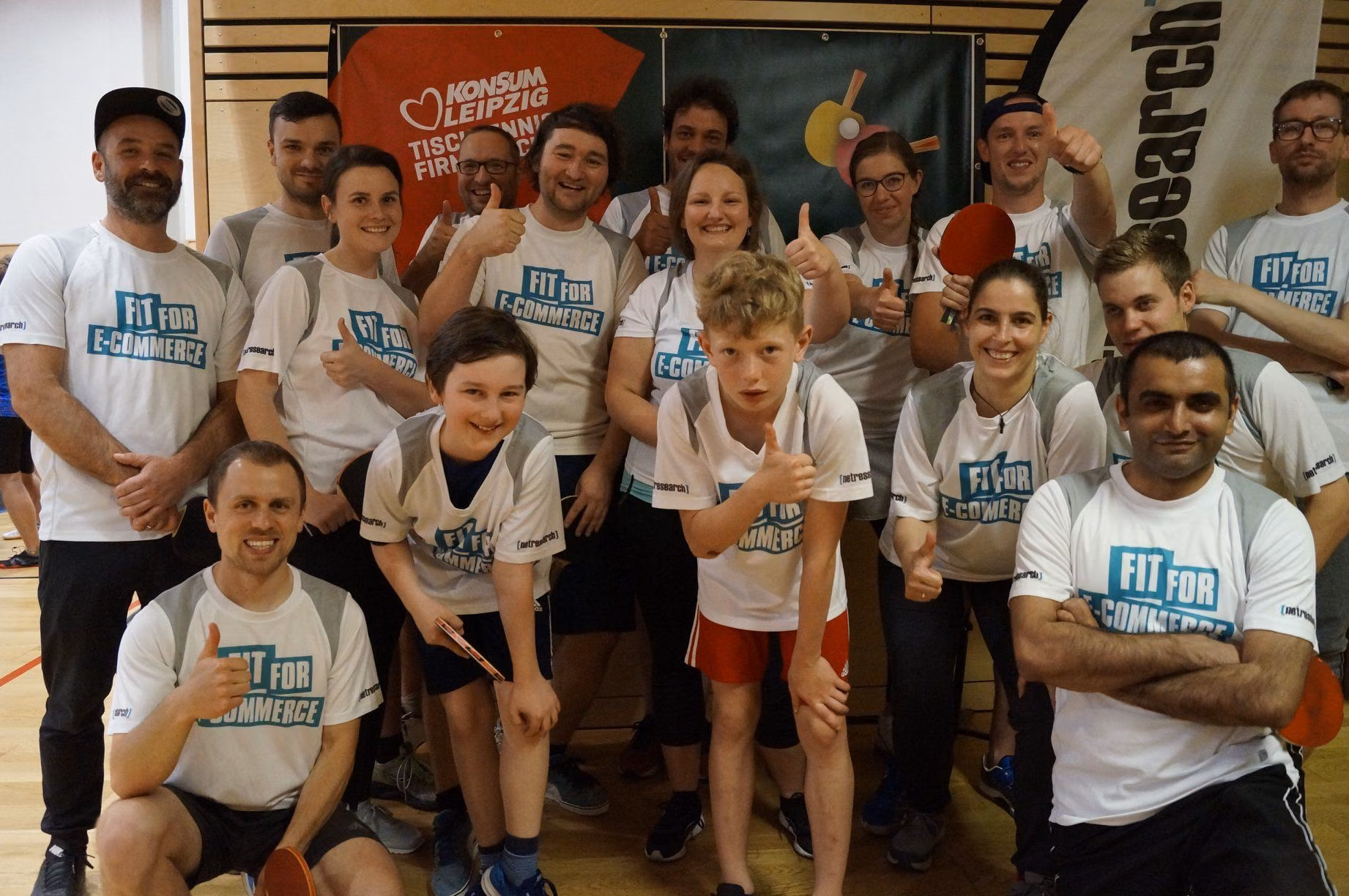 Netresearch Team beim Tischtennis Firmen-Cup 2019