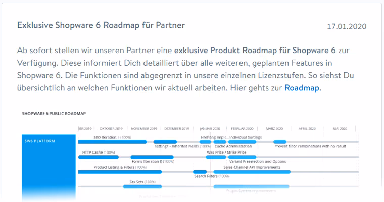 Netresearch über die Shopware 6 Roadmap im Partneraccount