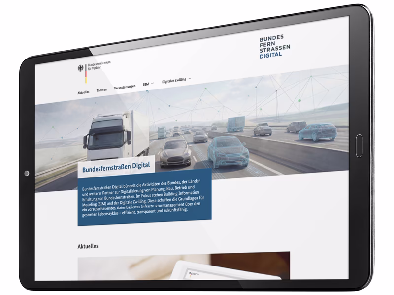 BIM-Projekt: Neue Startseite "Fernstra&szlig;en digital"